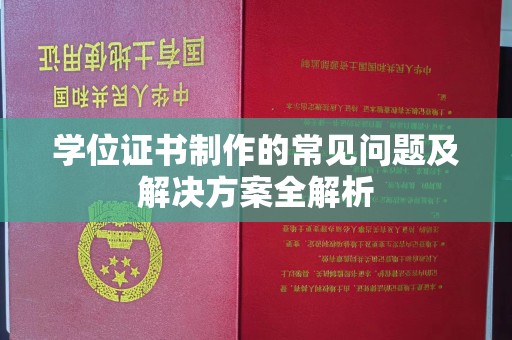 铜川学位证书制作的常见问题及解决方案全解析